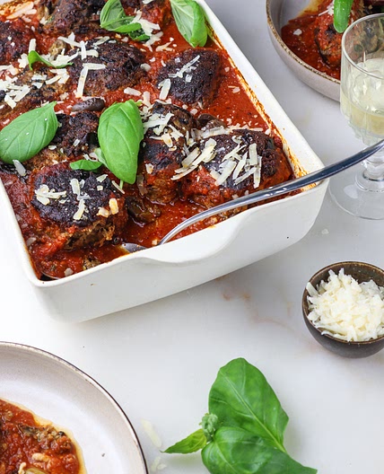 Ottolenghi's eggplant dumplings alla parmigiana