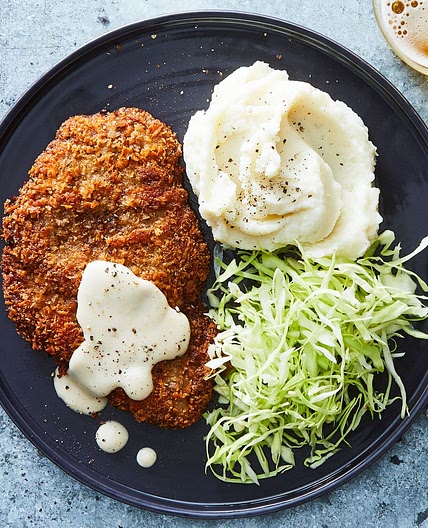 Chicken-Fried Steak Katsu With Milk Gravy