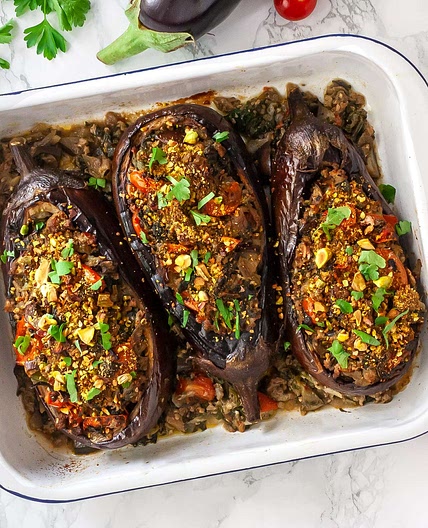 Keto Stuffed Eggplant