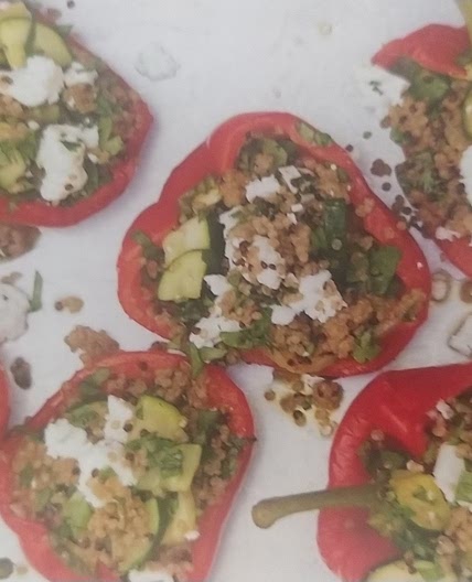 Courgette & quinoa-stuffed peppers