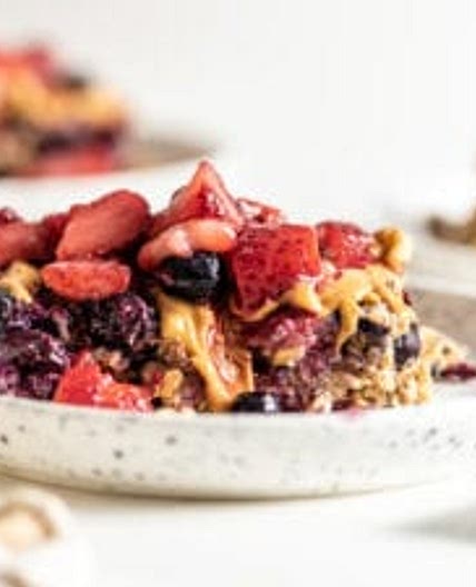 Baked Berry Protein Oatmeal