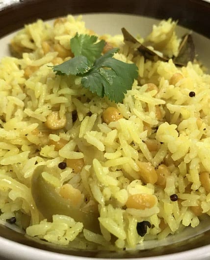 Chickpeas Pilaf / Chana Dal Pulao - Instant Pot Pressure Cooker