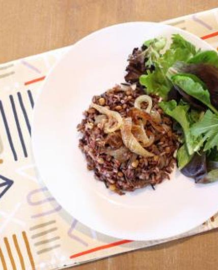 Mujadarrah (lentils, onions and rice)