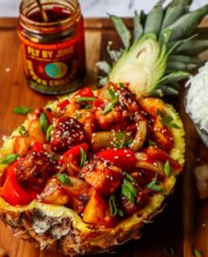 Sweet and Sour Tofu with Fly by Jing Chili Oil