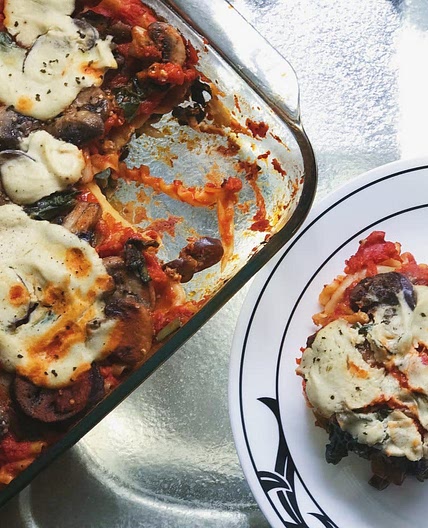 Mushroom & Bok Choy Vegan Lasagna