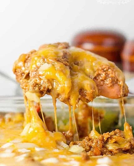 Low Carb Chili Dog Casserole