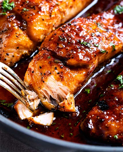 Honey Garlic Glazed Salmon