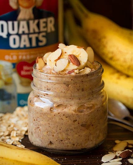 Banana Almond Flax Overnight Oats