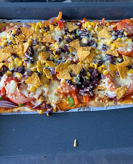 Mexicaanse plaatpizza