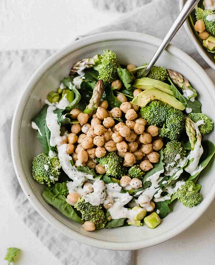 Simple Green Goodness Chickpea Salad