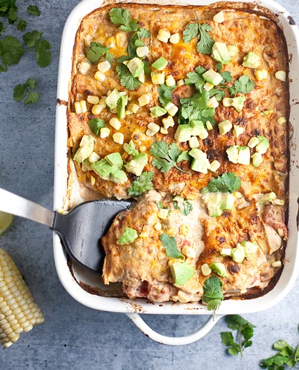 Creamy Green Chili Chicken Bake