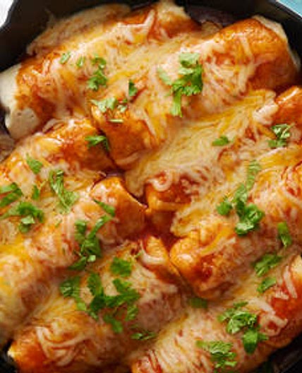Smothered Skillet Beef Burritos