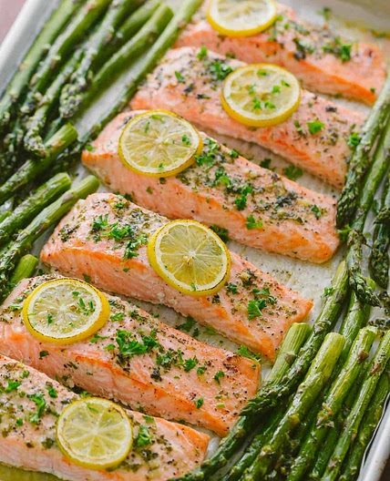 One-Pan Salmon Asparagus Recipe (VIDEO)