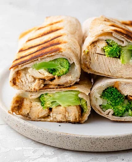 Grilled Chicken Broccoli Wraps
