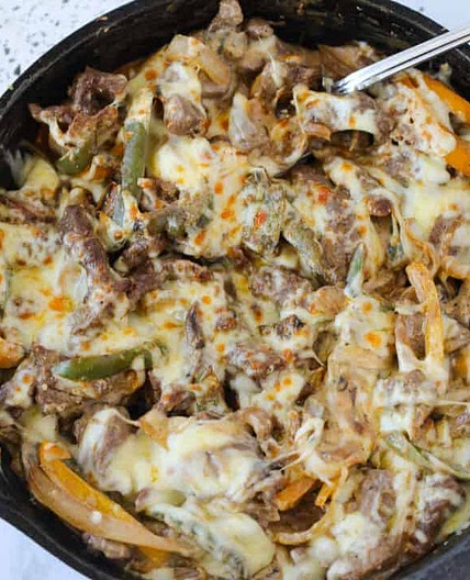 Philly Cheesesteak Casserole