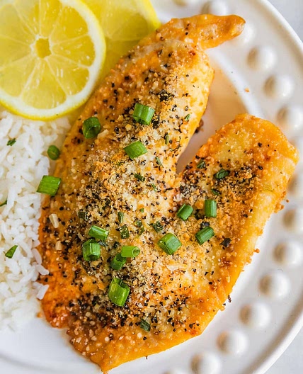Parmesan Crusted Lemon Pepper Tilapia Recipe - Best Tilapia Recipes