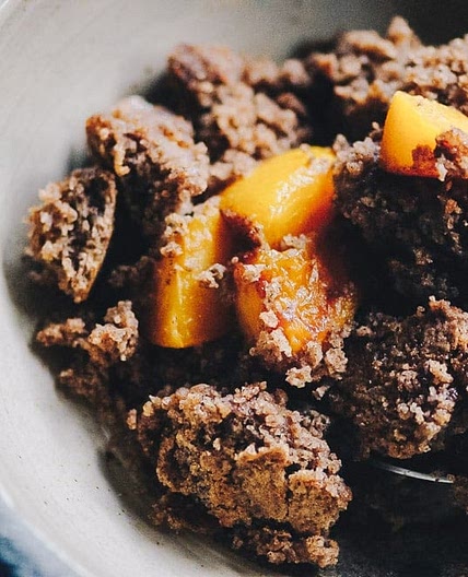Gluten-Free Peach Cobbler with Buckwheat Flour (Vegan)