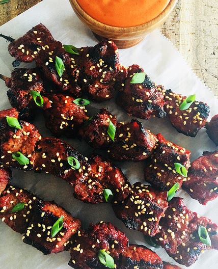 Grilled Korean Steak Kabobs