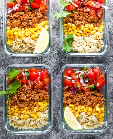 Turkey Taco Meal Prep Bowls