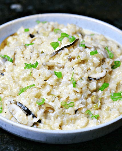 Creamy Keto Cauliflower Mushroom Risotto Recipe