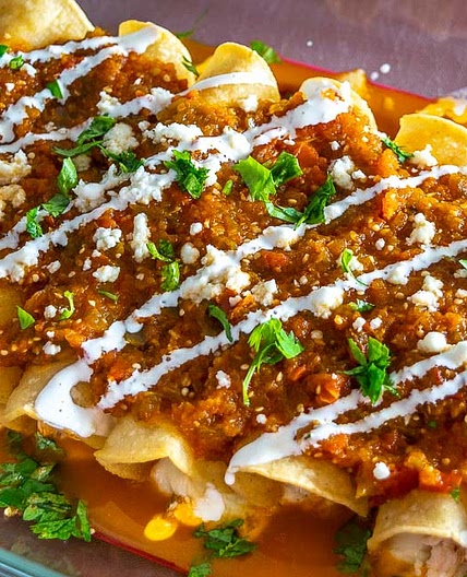 Chicken Tinga Enchiladas