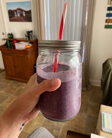 Blueberry Green Protein Shake