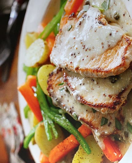 pork escalopes with creamy mustard sauce