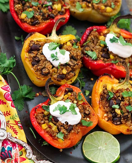 Santa Fe Quinoa Stuffed Peppers