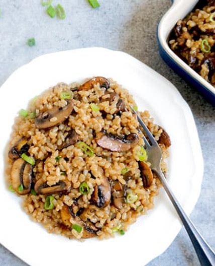 One-Pot Brown Rice & Mushroom Pilaf