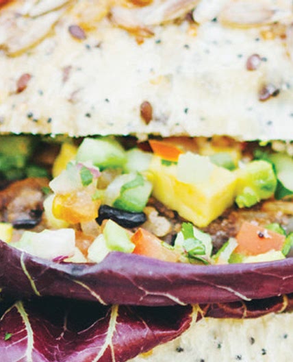 Black bean burgers with fresh salsa