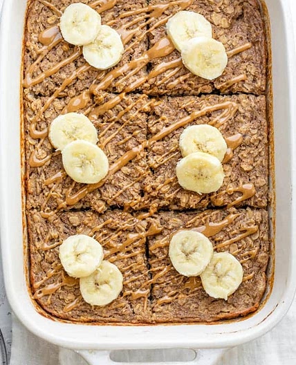 Peanut Butter Banana Baked Oatmeal