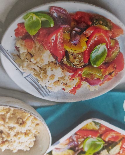 BAKED RATATOUILLE WITH BUTTER BEAN MASH