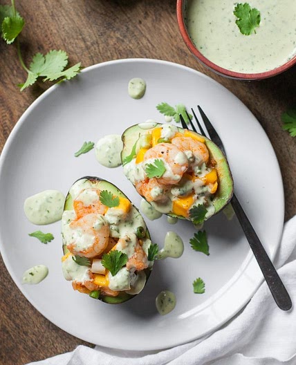 Stuffed Avocados with Shrimp and Mango