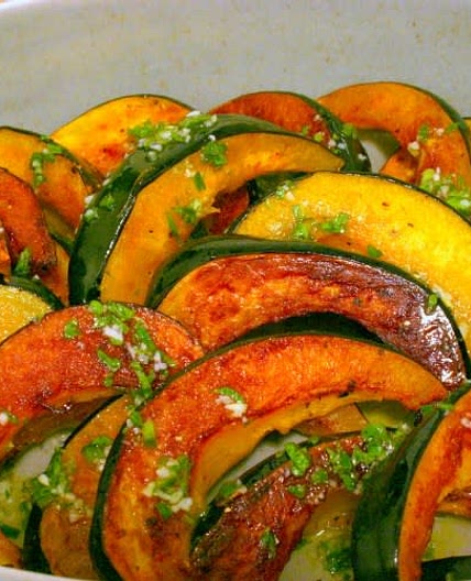 Roasted Acorn Squash with Chile-Lime Vinaigrette