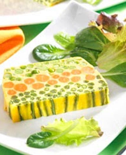 Terrine with three vegetables