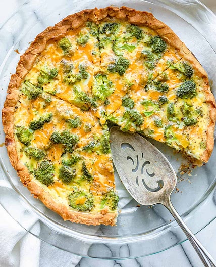 Broccoli and Cheese Quiche
