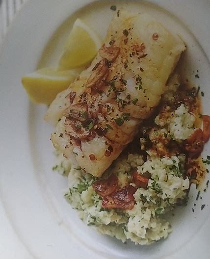 Sticky cod with celeriac & parsley mash