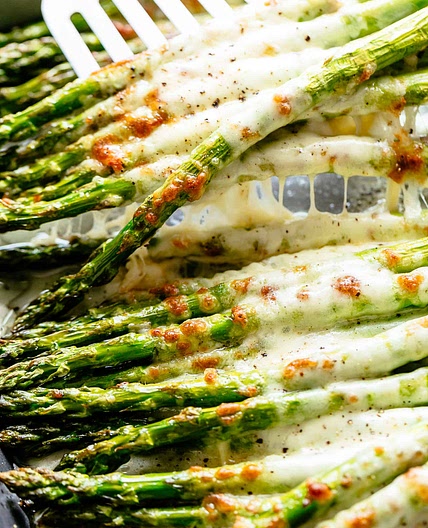 Cheesy Garlic Roasted Asparagus