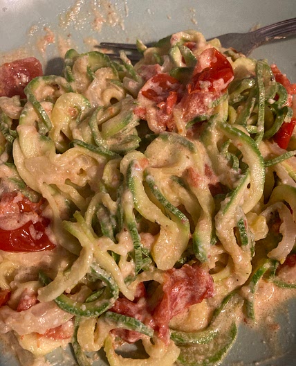 Spring Zucchini spaghetti