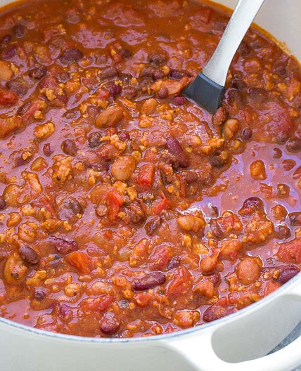 Healthy Turkey Chili Recipe (Stove Top, Slow Cooker or Instant Pot)