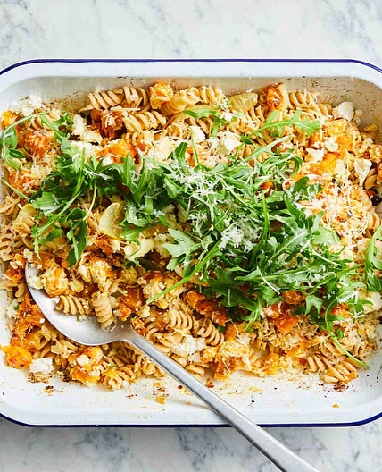 Healthier Baked Ricotta & Pumpkin Pasta