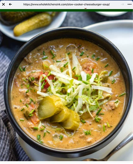 Slow Cooker Cheeseburger Soup: Whole30, Paleo, GF, Dairy-Free