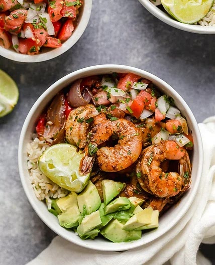 SHRIMP FAJITA BOWLS