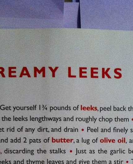 Baked Creamy Leeks, JO