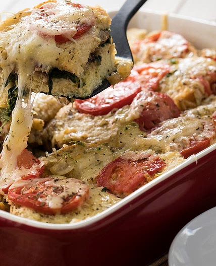 Spinach, Bacon and Mushroom Casserole