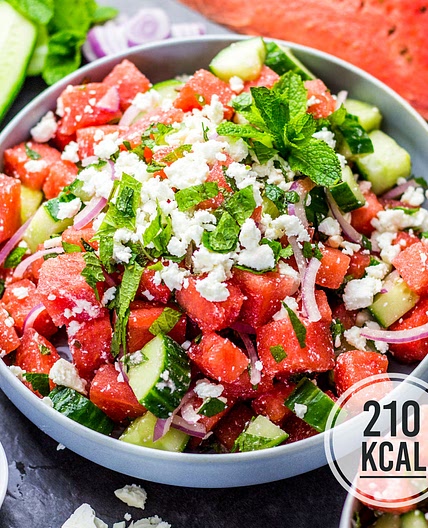 Wassermelonen-Feta-Salat