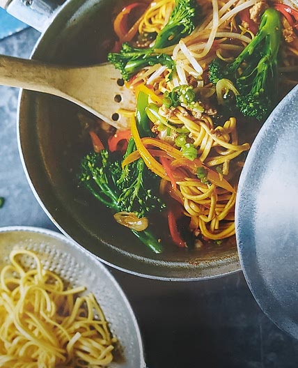 Korean Minced Chicken and Noodle Stir-Fry