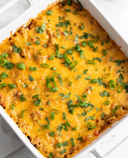 Low FODMAP Tex-Mex Turkey and Brown Rice Bake