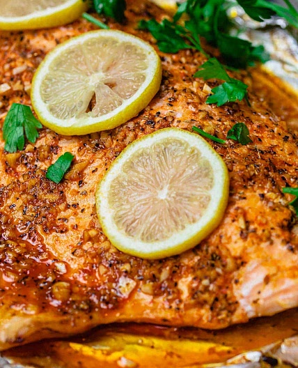 Baked Lemon Garlic Salmon Recipe