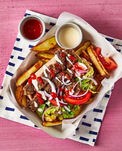G - Lamb Doner, Garlicky yoghurt & Chilli Sauce